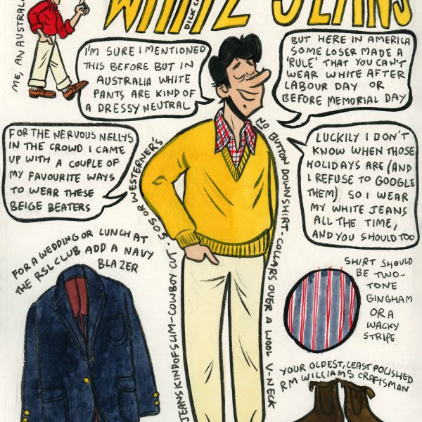 Style & Fashion Drawings: White Jeans