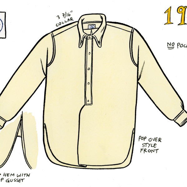 Style & Fashion Drawings: History of Brooks Brothers' Iconic Button Down